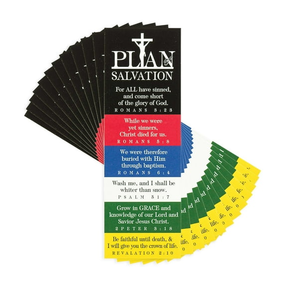 Dicksons Plan of Salvation 2.5 x 6 Inch Cardstock Bookmark Cards Pack of 12