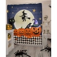 thumbnail image 4 of Halloween Shower Curtain Set ，Waterproof Fabric Shower Curtains Skull Pumpkin Black Cat Witch Crow Moon Shower Curtains for Bathroom,Bathroom Decor 54x"78", 4 of 6