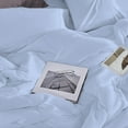 thumbnail image 6 of 3 Piece New Fluffy Pattern Comforter Set, 800 TC, 100% Egyptian Cotton, Full/Queen Size Light Blue Solid, 6 of 6