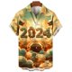 thumbnail image 3 of Camisa de dragón chino con estampado 3D de moda 2024 para hombre, camisa hawaiana de verano a la moda, blusa holgada con solapa y botones, 3 of 5
