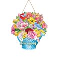 thumbnail image 5 of Flash Deals Door Plates Colorful Flowers Spring Hanging Decorative Signs Wooden Spring Welcome Panels Are Used To Decorate The Porch Entrance Door Hanging Decorations For Party, 5 of 9
