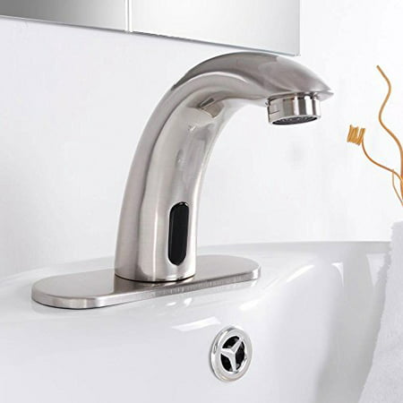 Megabrand 5 Automatic Sensor Bathroom Sink Faucet Brushed Nickel
