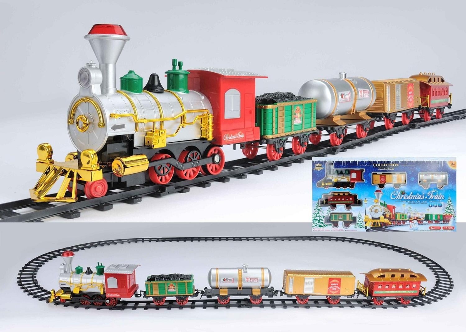 17Piece Battery Operated Lighted & Animated Christmas Express Train