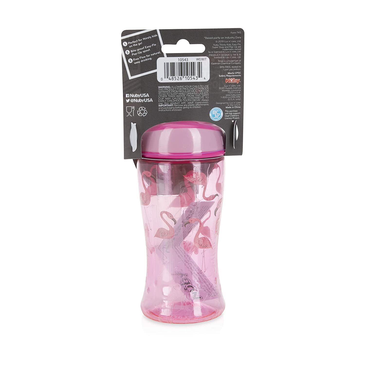 Nuby Thirsty Kids 12oz Flip-it Boost Cup, Flamingos - Walmart.com