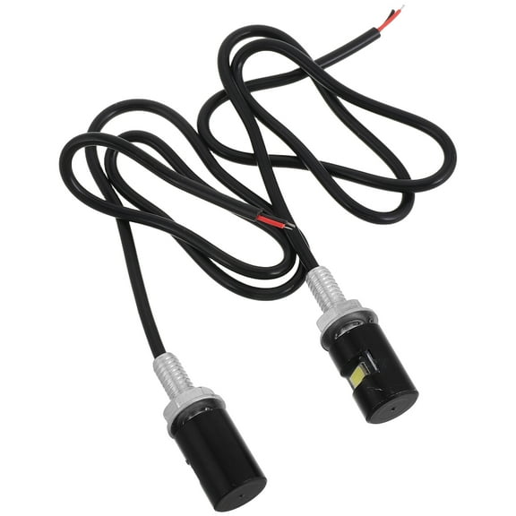 ELAYARD 2Pcs Universal LED License Plate Light Bulbs Black Aluminum Energy Efficient Car Lamp