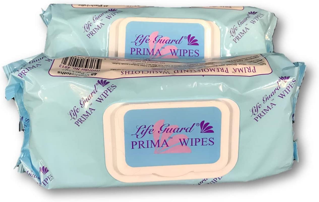 Prima Wipes Adult Washcloths, 48 Extra-large Wipes Per Pack - 2-Pack