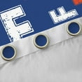 thumbnail image 4 of Manfei Florida Monogrammed F Blackout Curtains Set of 2 (52x84 Each),Geometric Hexagon Window Curtains,Blue Orange White Curtains and Drapes For Boy Teens,Ultra Soft Bedroom Decor, 4 of 6