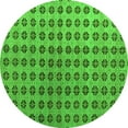thumbnail image 1 of Ahgly Company Indoor Round Abstract Green Modern Area Rugs, 7' Round, 1 of 4