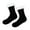 Black, variant on Men/Women's Thick Warm Slipper Socks Non Slip Winter Cozy Fuzzy Fleece Lining Thermal Sock with Grips