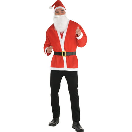 Santa Claus Mens Adult Christmas Holiday Saint Nick Costume Jacket-STD