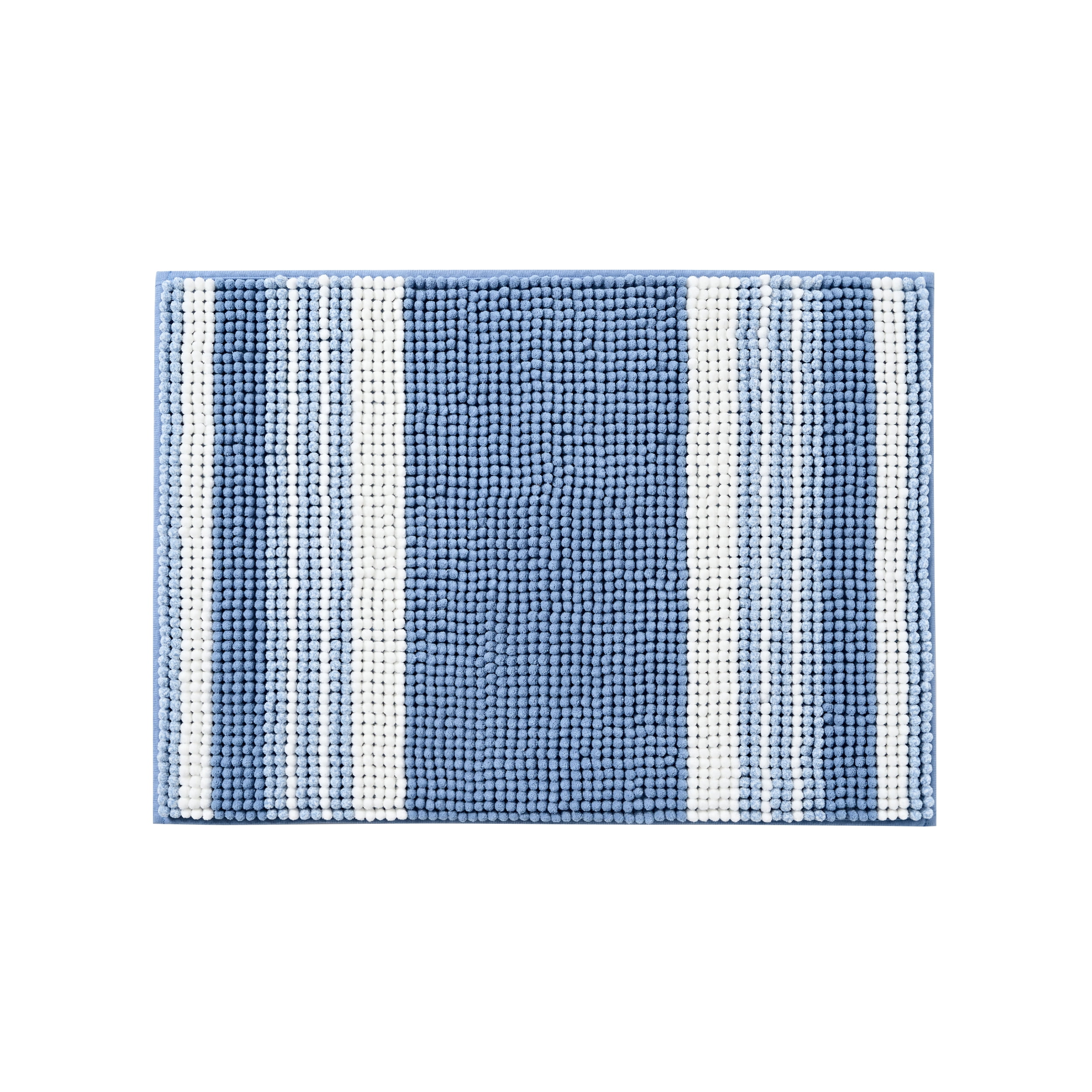 Mainstays Performance Foam Noodle Bath Rug, 17 in x 24 in, Blue