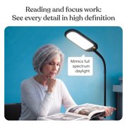 Brightech LitespanSlim 55 in. Black LED Floor Lamp with Adjustable Gooseneck