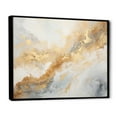 thumbnail image 2 of Designart "Magic Marble Geode In Gold And White III" Abstract Marble Floater Framed Wall Art Living Room, 2 of 5