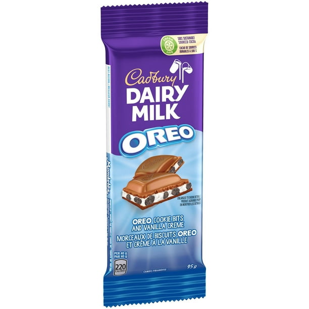 Cadbury Dairy Milk OREO Cookie Bits and Vanilla Creme Chocolatey