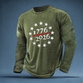 thumbnail image 2 of CUSTG Men T-Shirts Casual Sporty Patriotic Long Sleeve T Shirt Athletic Fit Crew Neck Tops Daily Workout Activities Celebrate America's 250th Anniversary Breathable 1776-2026 4th Of July Tee, 2 of 5