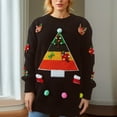 thumbnail image 3 of Zhanying Christmas Chandail de Noël Tricoté Rouge Chandail d'Hiver pour Femmes Col Rond Rouge Sweater, 3 of 6