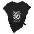 thumbnail image 4 of Tops for Women Trendy Tops Ladies Short Sleeve Womens Athletic Long Sleeve Tee Extra Long Shirts for Women Nightshirts Workout Tee Shirts Womens Work Top Working Shirt plus Size Black L, 4 of 4