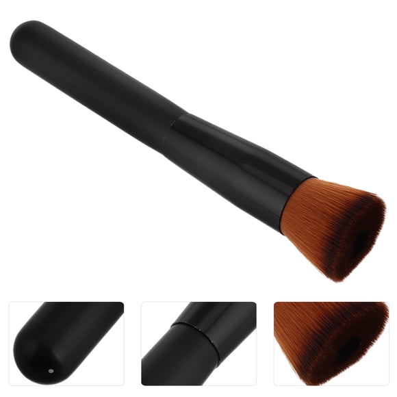 ELAYARD 2Pcs Flat Contour Brush Black Plastic For Makeup Application For Women Makeup Brushes Set