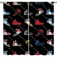 thumbnail image 4 of Basketball Shoes Curtains for Boys Bedroom Decor, Cool Red Black Sneaker Footwear Sports Colorful Modern Window Treatment Set for Kid Teen Living Room 2 Panel Sets,55x63 Inch, 4 of 6