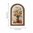 thumbnail image 3 of Arch Shape Floral Wooden Wall Art with Double-Layer Frame for Living Room and Bedroom Decoration, 3 of 7