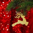 thumbnail image 6 of 6PCS Christmas Hanging Ornaments Christmas Tree Ornament Glitter Geetery Hanging Ornaments Xmas Holiday Home Decor/ Christmas Tree Deer Ornaments Gold 6Cm Beads Deer 6 Pack Opp, 6 of 7