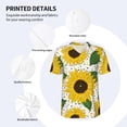 thumbnail image 4 of Balery Sunflowers Baseball Jersey for Men Casual Button Down Shirts Short Sleeve Active Team Sports Uniform-Large, 4 of 9