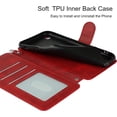 thumbnail image 5 of for iPhone XR Wallet Case with Card Holder Slots,Kickstand Phone Cover Premium Leather Magnetic Closure Slim Flip Shockproof Wrist Strap Case for iPhone XR 6.1",Wine Red, 5 of 14