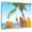 Yellow, variant on HVEST Summer Beach Surf Wall Art Tropical Seaside Palm Tree Canvas Wall Art Surfboard Framed Wall Decor for Living Room Bedroom Home, 16 X 12 inches
