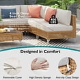 thumbnail image 6 of DTTRA 8-Piece Patio Furniture Sectional Set with 43" 60,000 BTU Fire Pit, Beige, 6 of 9