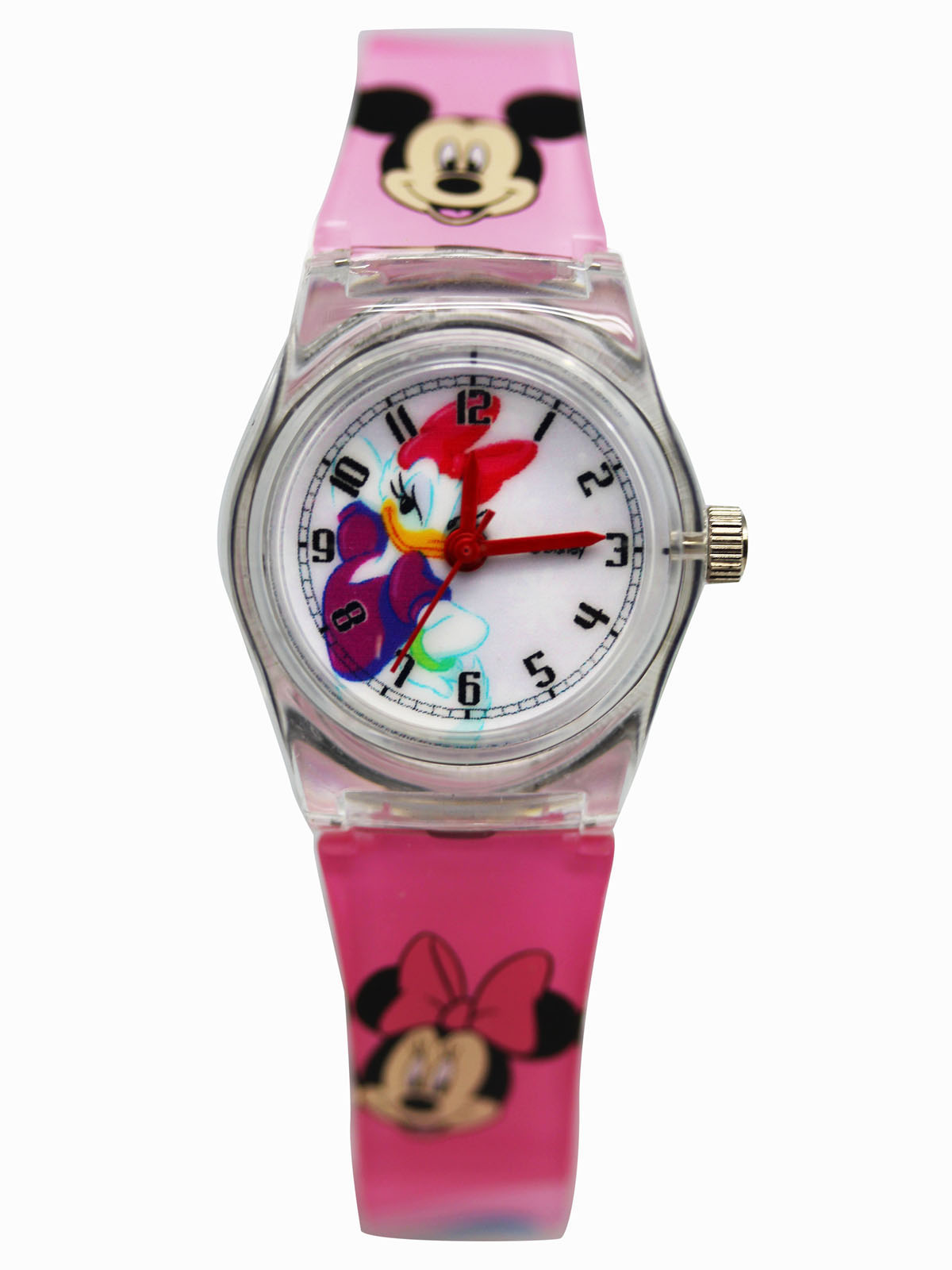 Disney Daisy Duck Face With Pink Band Analog Watch (20mm) Walmart