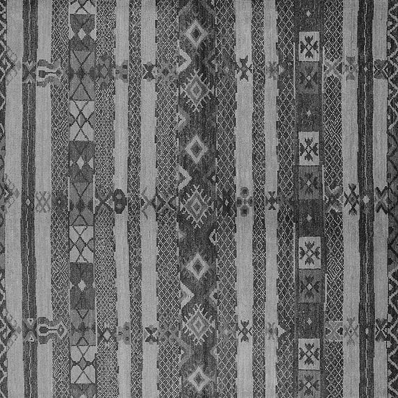 Ahgly Company Indoor Square Oriental Gray Industrial Area Rugs, 5' Square