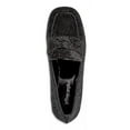 thumbnail image 3 of Jeffrey Campbell Ritzy Black Velvet Black Slip On Block Heel Squared Toe Loafers (Black Velvet Black, 6), 3 of 4