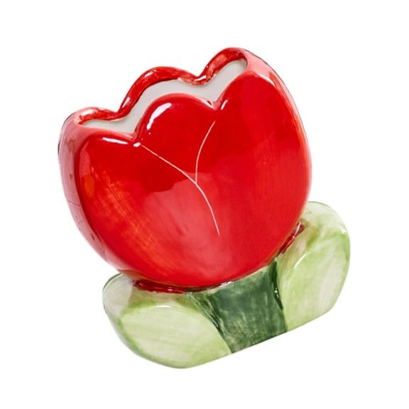 Elegant Flower Ceramic Pen Cup Makeup Brush Organizers With NonSlip Base