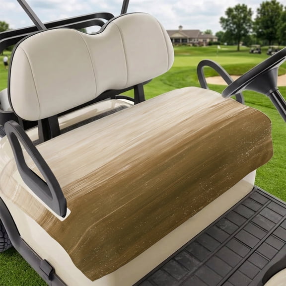 Golf Cart Seat Covers for 2 Seater,Brown Ombre Microfiber Cart Seat Towel Blanket,Modern Abstract Art Ocean Oil Painting Absorbent Breathable Non Slip Bench Seats Protector for Golf Course 51"x31"