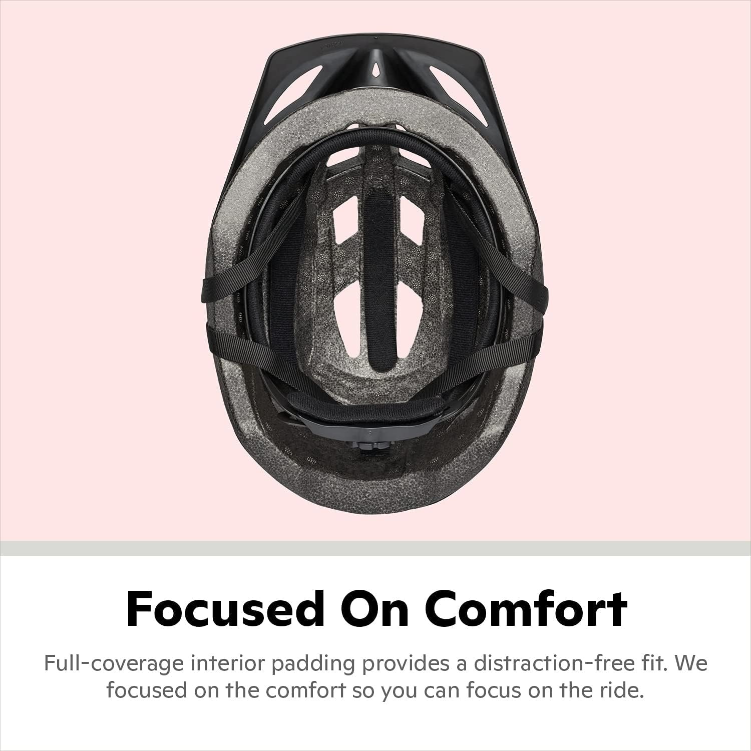 Lighted Helmet for Adults, Size 58 - 62 cm for Riders Ages 14+, Rear LED Light, Reflective Strips, Adjustable Dial and Straps, 17 Air Vents, Removable Visor, Adult Bike Helmet