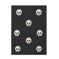 thumbnail image 3 of Guvpev Halloween Throw Blanket 39.4"x27.6" - Black Soft Flannel Decorative Blanket with Textured Skulls, Spooky Halloween Home Accent for Couch, Bed, Travel, Living Room & Fall Holiday Decor, 3 of 9