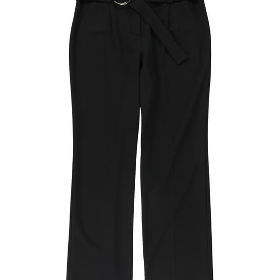 Alfani Womens Paper Bag Casual Trouser Pants, Black, 2