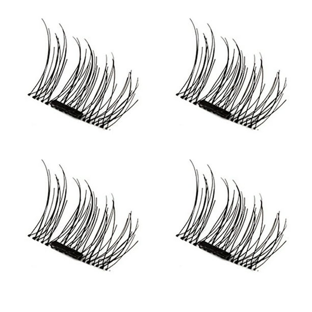 3D Eyelash Glue Free Eyelashes 4 Pieces Recycle DIY False