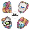 thumbnail image 5 of FORMRS Mini Backpack Purse for Women Travel Daypack Casual Shoulder Bag, Vibrant Leaves Pattern, 5 of 7