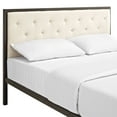 thumbnail image 5 of Modway Mia Tufted Fabric Platform Queen Bed in Brown/Beige, 5 of 8