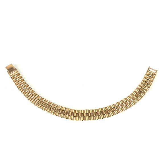 14k Yellow Gold Rolex Link Mens Bracelet, 8.5"