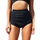 thumbnail image 1 of Bikini Retro de Talle Alto para Mujer Parte Inferior Fruncida Tankinis Cortos Negro - A XL Negro - A XL Xishao ropa, 1 of 2