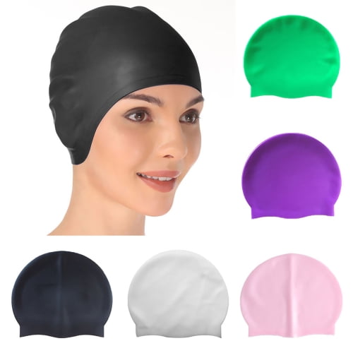Cheers.US Unisex Adult Silicone Swim Cap Waterproof Swimming Hat