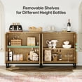 thumbnail image 6 of Tribesigns 57.5" Sideboard Buffet Cabinet, Farmhouse Brown Coffee Bar Cabinet with 4 Doors and Storage Shelves, 6 of 8