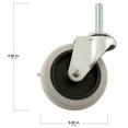 thumbnail image 3 of Titan Titan 3" Thermoplastic Rubber (TPR) Swivel Th. Stem Caster w/ Brake 110-lb. capacity, Gray (4 Pack), 3 of 4