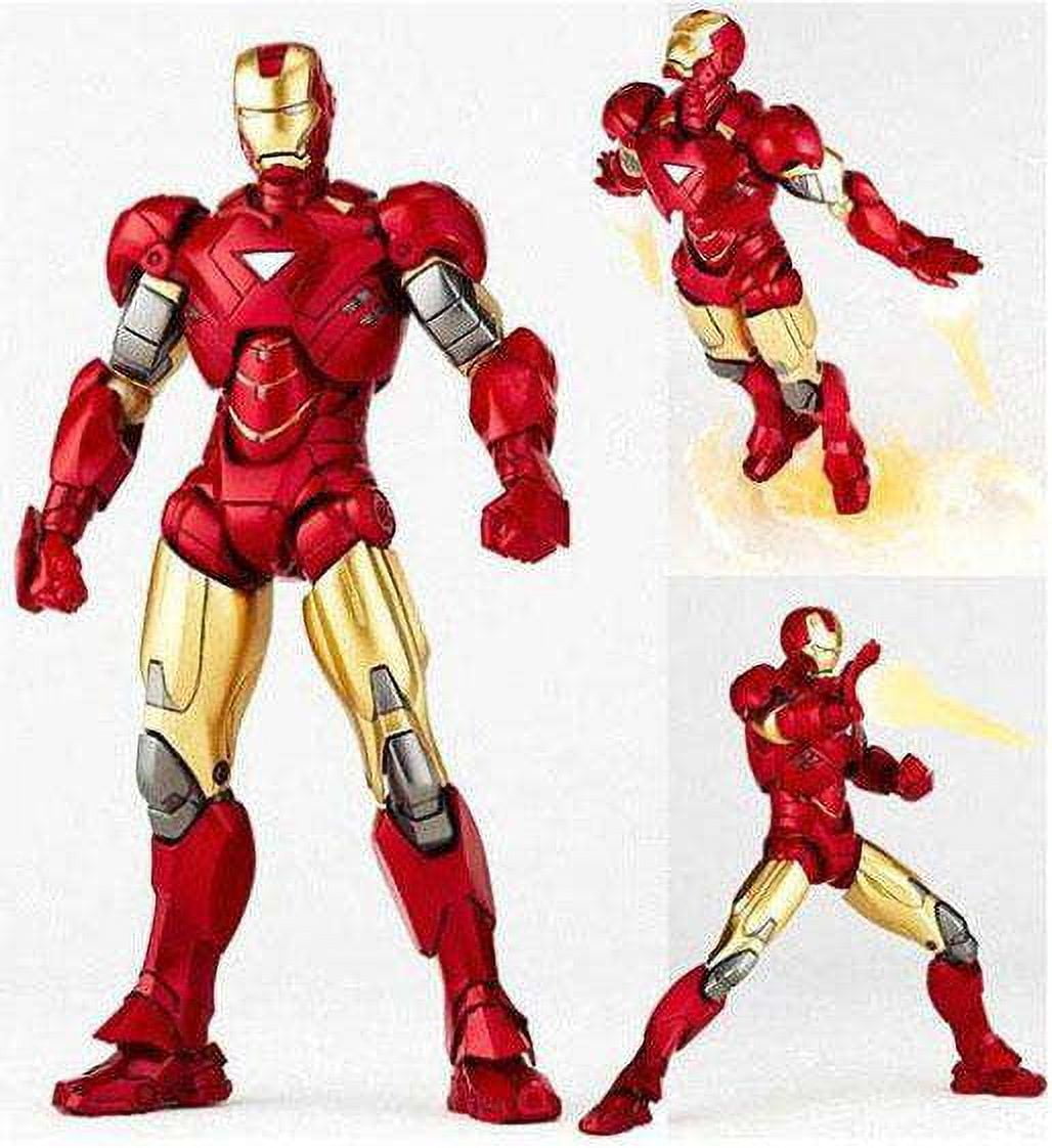 Marvel Sci-Fi Revoltech Iron Man Super Poseable Action Figure (Mark VI)