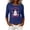 Navy, variant on Women's 3/4 Sleeve Breast Health Awareness Rose Ribbon T-Shirt Pumpkin Ghost Long Sleeve Tee Tops October We Wear Rose Shirt Health Halloween Top