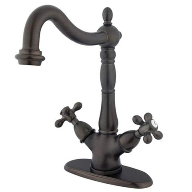 Kingston Brass KS1495AX Two Handle Vessel Sink Faucet with Optional Cover Plate