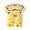 Glisme Yellow533, variant on Glisme 2 Piece Outfits For Boys Toddler Colorful Stripes Short Sleeved T-Shirt And Overalls Two-Piece Set Cartoon Jumpsuits Versatile Clothes Suit Size 3-4