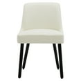 thumbnail image 4 of MINCETA Dining Chair,Morden Wood Leg Upholstered Kitchen Chair Set of 2,PU in Gream White, 4 of 10
